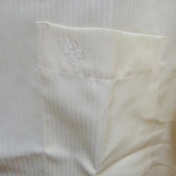 Christian Dior Chemise Vintage Men's Button Down Dress Shirt Size 14.5 32/33 - Picture 5 of 5